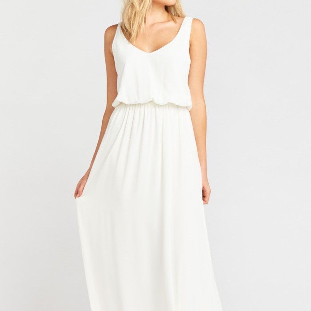 Kendall Maxi Dress Wedding Cake Chiffon